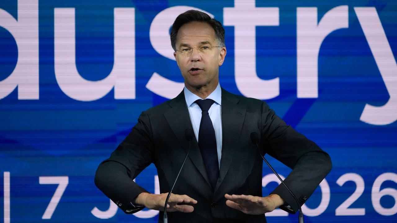 NATO chief Mark Rutte speaks at the NATO Defence Industry Forum