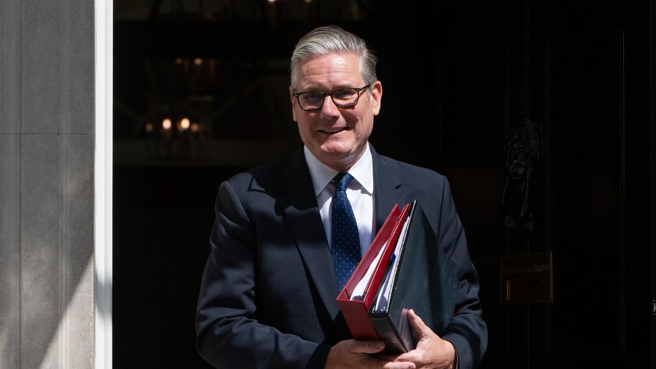 UK Prime Minister Keir Starmer leaves 10 Downing Street