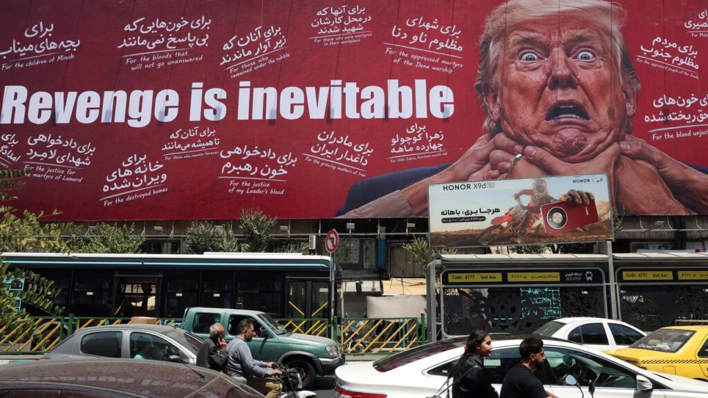 President Trump says Iran will be hit hard for firing on US troops days after air strikes halted.
