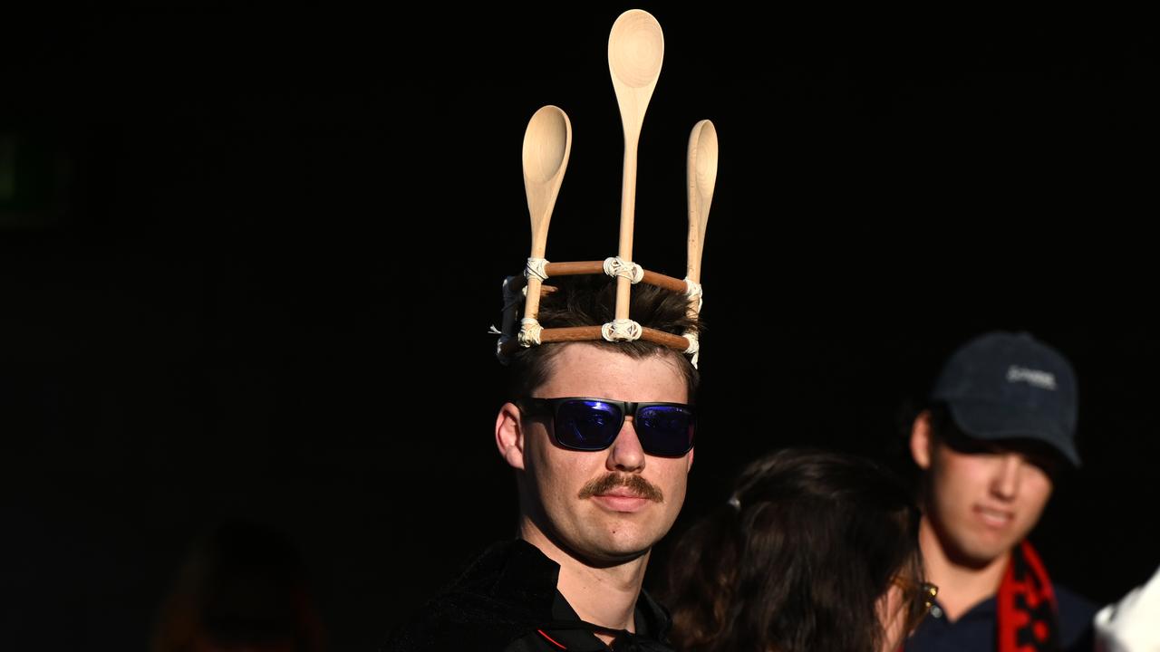 Wooden spoon hat.