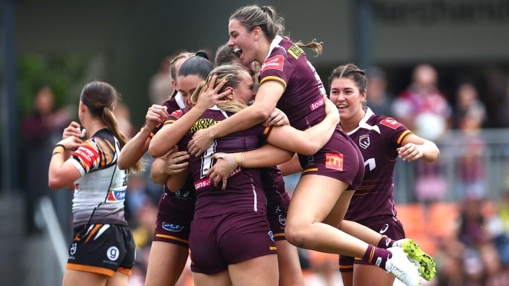 The Broncos have thrashed Wests Tigers in the NRL. 
