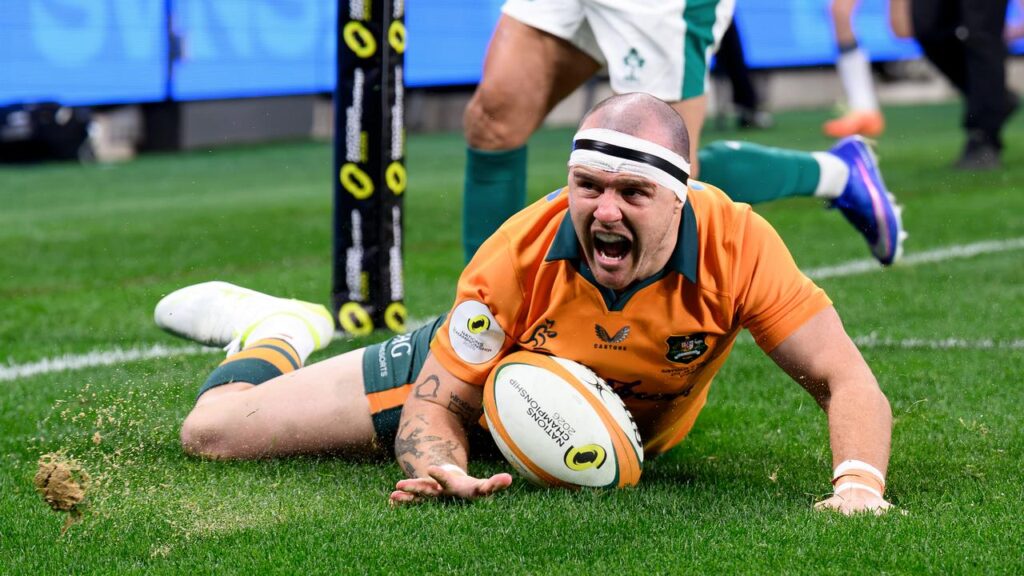 Dylan Pietsch has made an impression on the wing for the Wallabies. 
