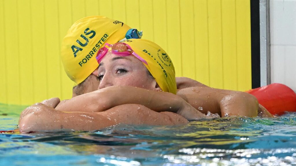 Lani Pallister was far too good in the first swimming final of the Glasgow Commonwealth Games.
