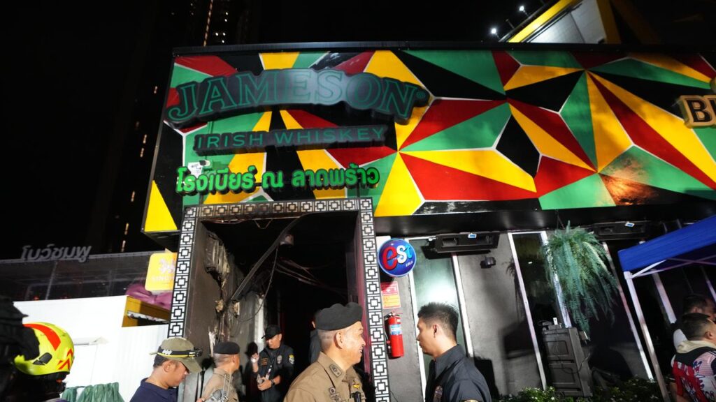 Firefighters say a deadly blaze at a Bangkok pub took about half an hour to bring under control.
