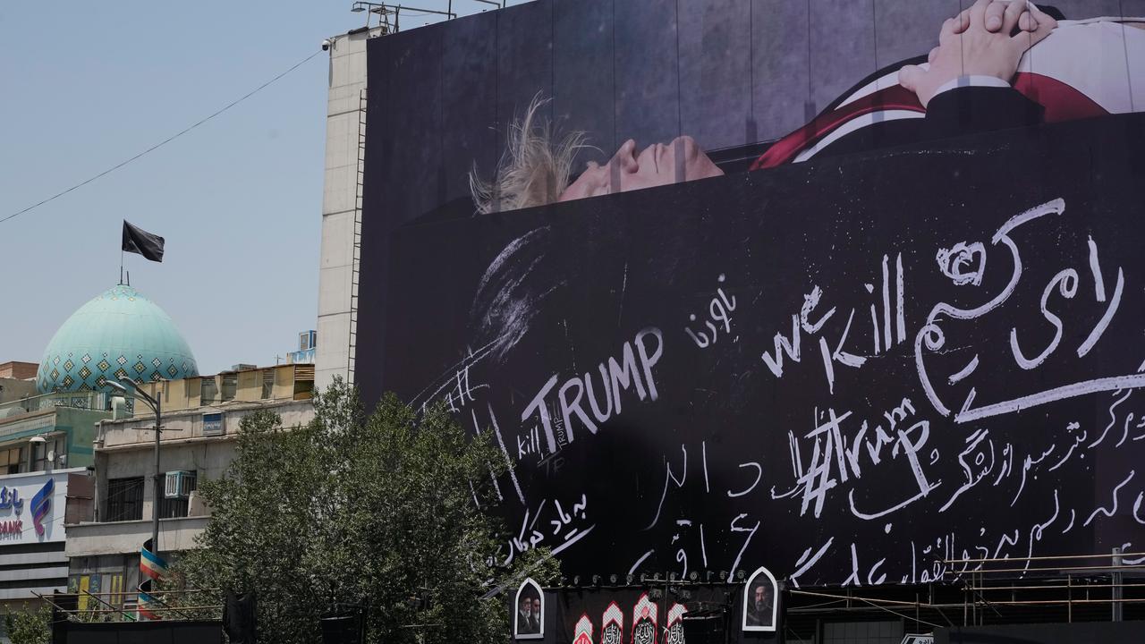 An anti-Trump billboard in Tehran, Iran