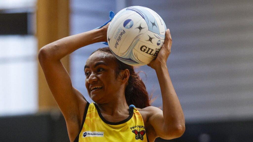 Papua New Guinea’s Waisame Andrew carries the netball hopes of her nation at just 21.
