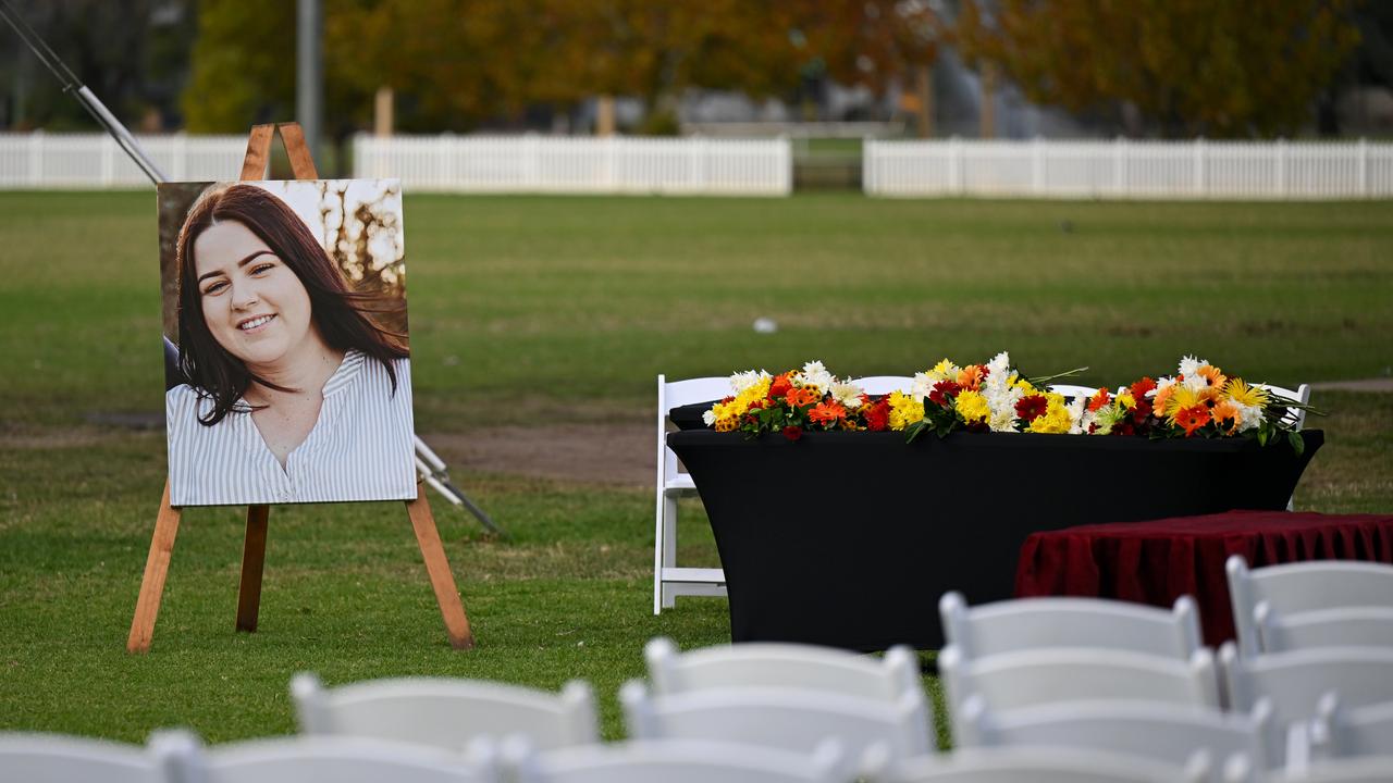 image of Molly Ticehurst portrait, flowers and empty seats