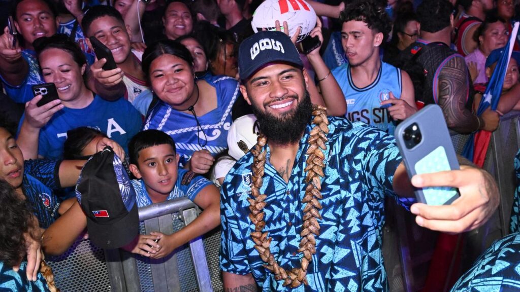 Payne Haas has been embraced by Samoa supporters since his international allegiance switch.
