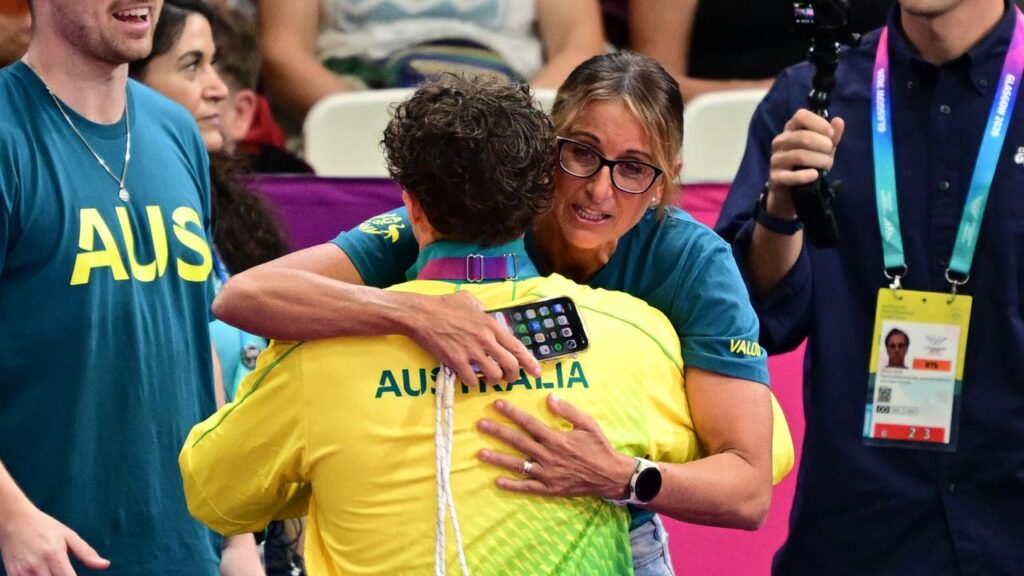 MUMMY’S BOY: Kai Taylor has joined mum Hayley Lewis in an exclusive Commonwealth Games club.
