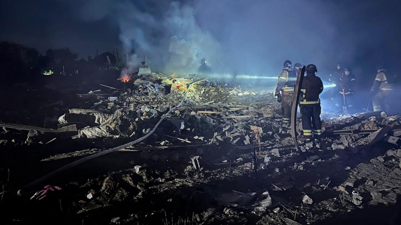 Rescuers search following Russian attack in Dnipropetrovsk region