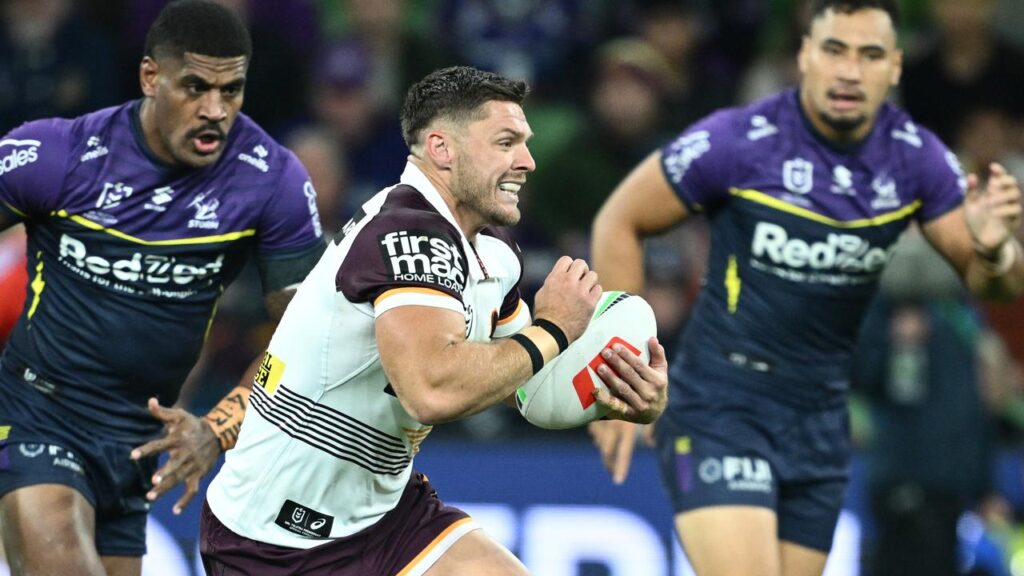 Brisbane prop Corey Jensen (centre) has retired from the NRL on medical advice.
