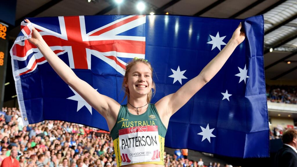 Eleanor Patterson returns to Glasgow after winning the women’s high jump here in 2014.
