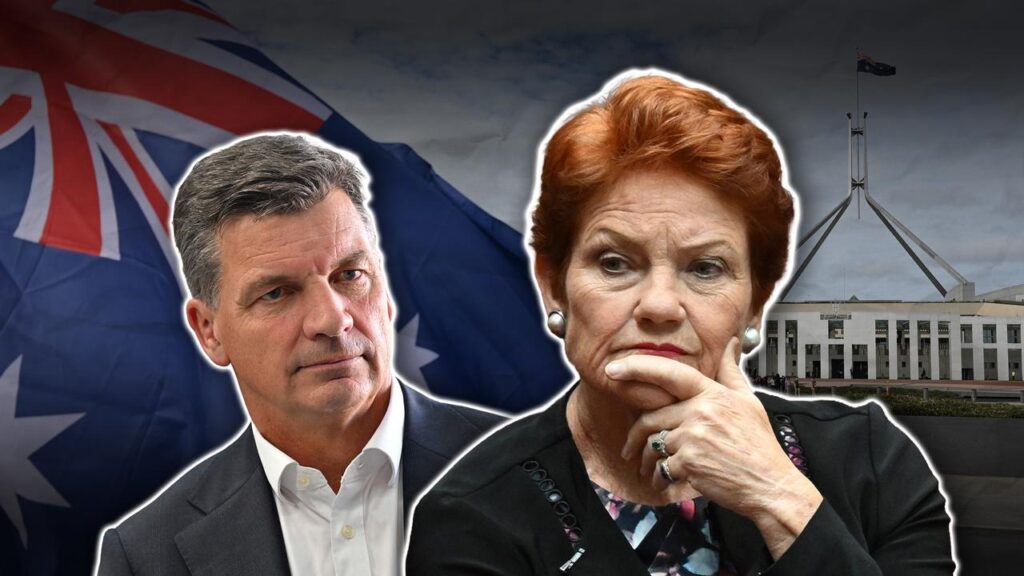 Opposition Leader Angus Taylor is seeking to stymie a poll surge from Pauline Hanson’s One Nation.
