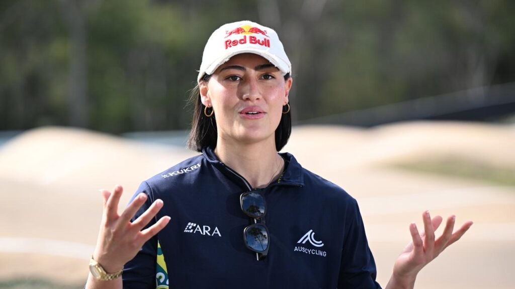 Olympic champion Saya Sakakibara is a bag of nerves ahead of the BMX world titles in Brisbane.
