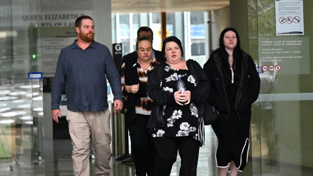 The Fyfe family heard graphic details about the May 2020 stabbing in a Brisbane unit.
