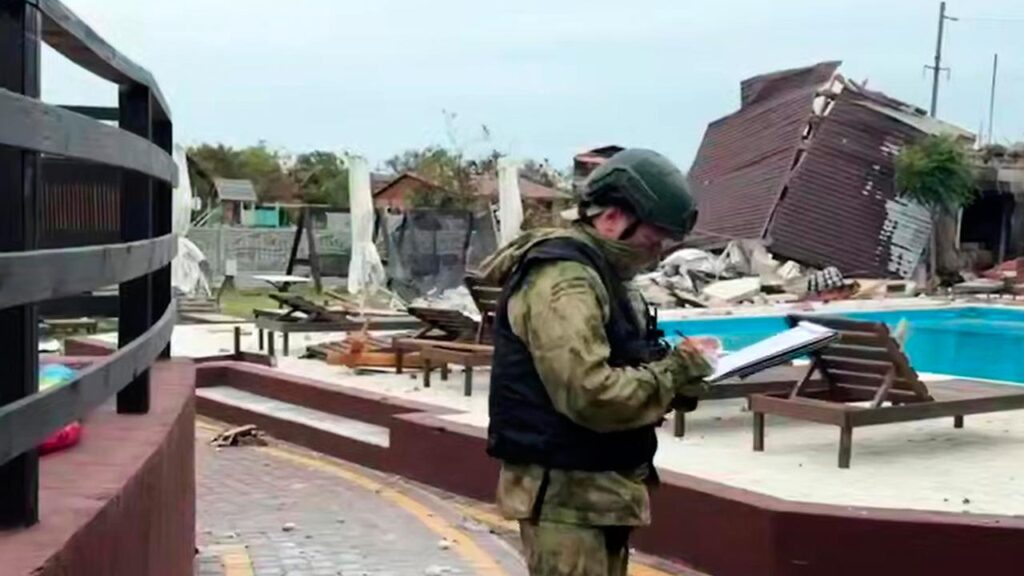 Four ‌children were among those killed in a Ukrainian attack on a holiday camp, local officials say.
