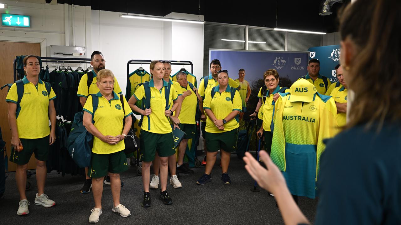 Members of the men's and women's