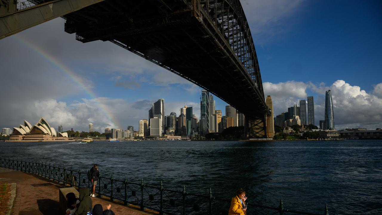 View south from under the Sydney Harbour Bridge at Milson Point