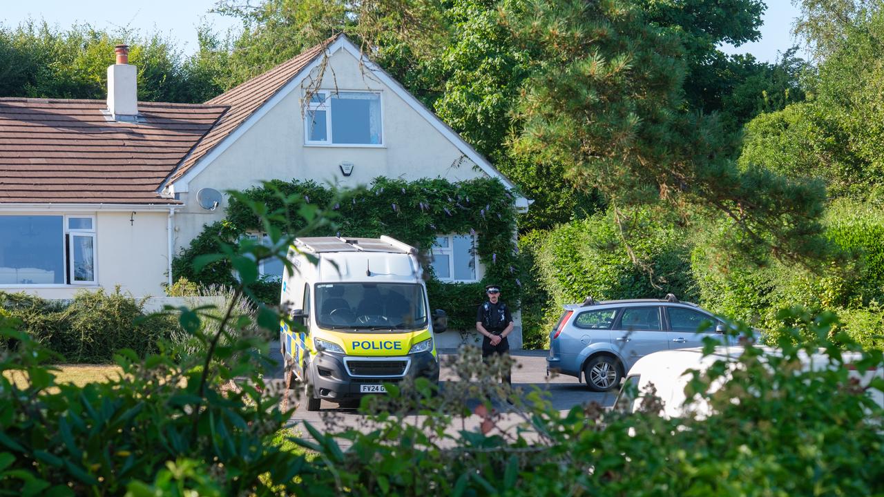 Police outside the house of Ann Widdecombe