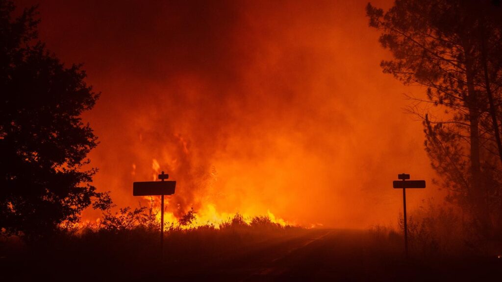 Tens of thousands of people in France and Spain have been forced to evacuate due to massive fires.
