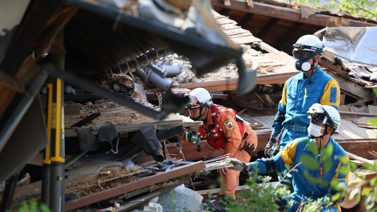 Rescue operations continue in Yatsushiro city, Japan
