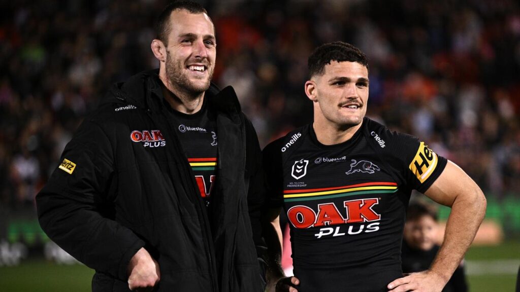 Co-captains Isaah Yeo and Nathan Cleary head a host of Penrith players only signed through 2027.  
