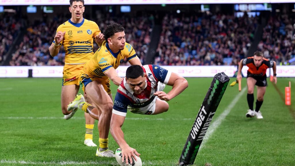 More of this? Sydney Roosters try-scoring ace Daniel Tupou is weighing up playing into 2027.
