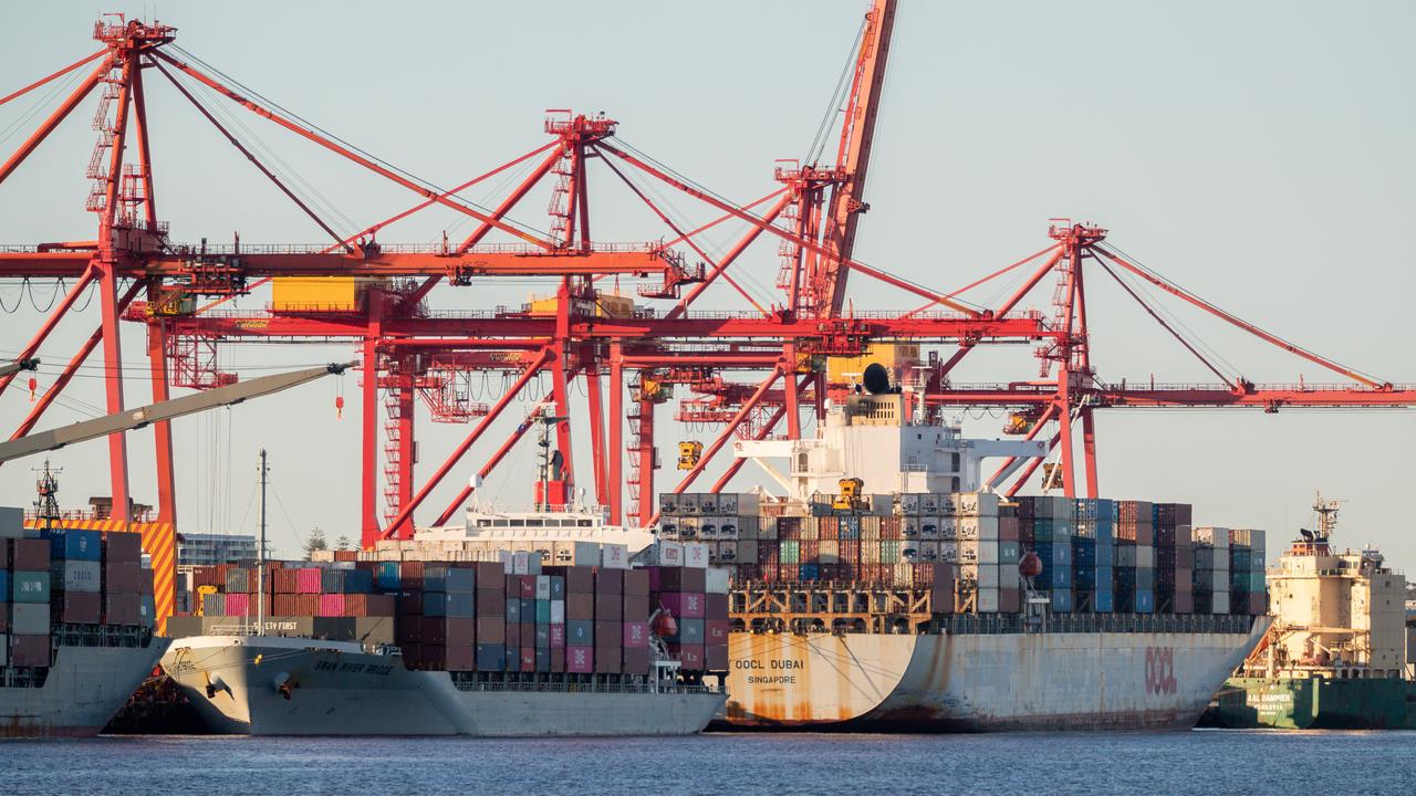 Shipping containers at Fremantle harbour (file image)