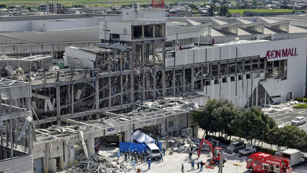 Six people are dead from the Aeon mall collapse among the 11 people pulled from the wreckage.
