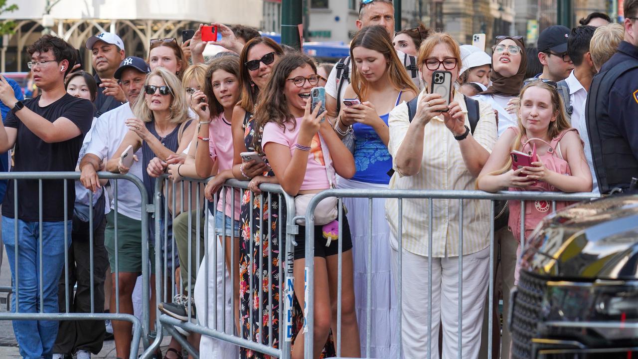 Fans outside Madison Square Garden