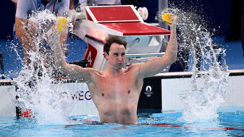 Cam McEvoy, here celebrating his 2024 Olympic 50m freestyle gold, is in ominous form.
