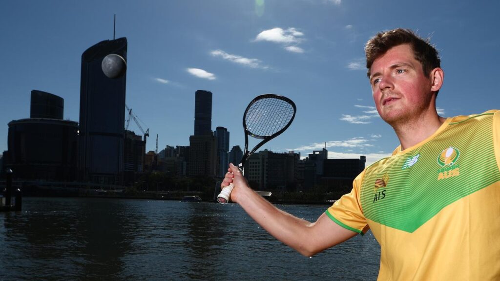 Australian squash import Greg Lobban hopes to make the 2028 LA Olympics.
