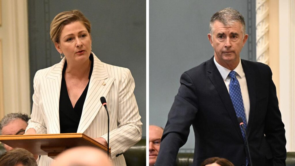 A relationship between ministers Amanda Camm and Tim Mander has caused a stir in Queensland.
