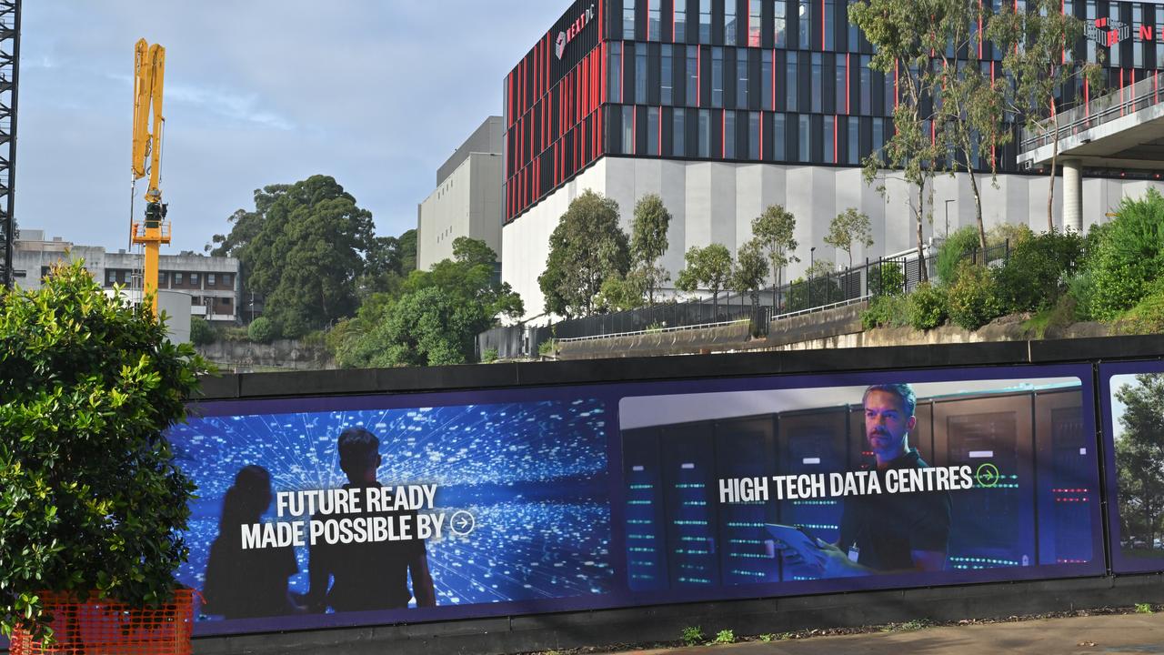 A data centre construction site in Sydney (file image)