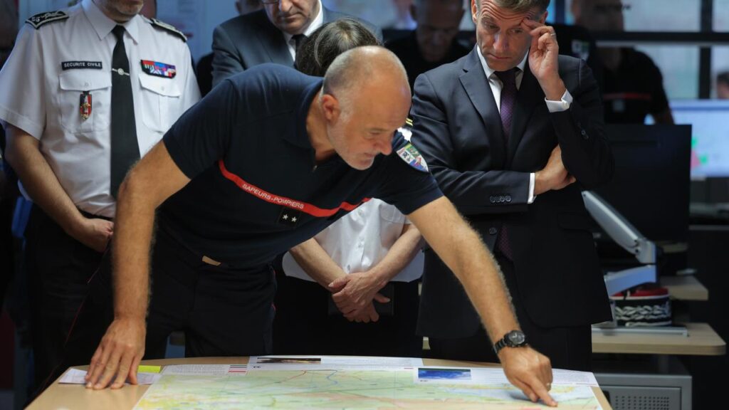 “The weeks ahead will be hard,” French President Emmanuel Macron says as wildfires continue to burn.
