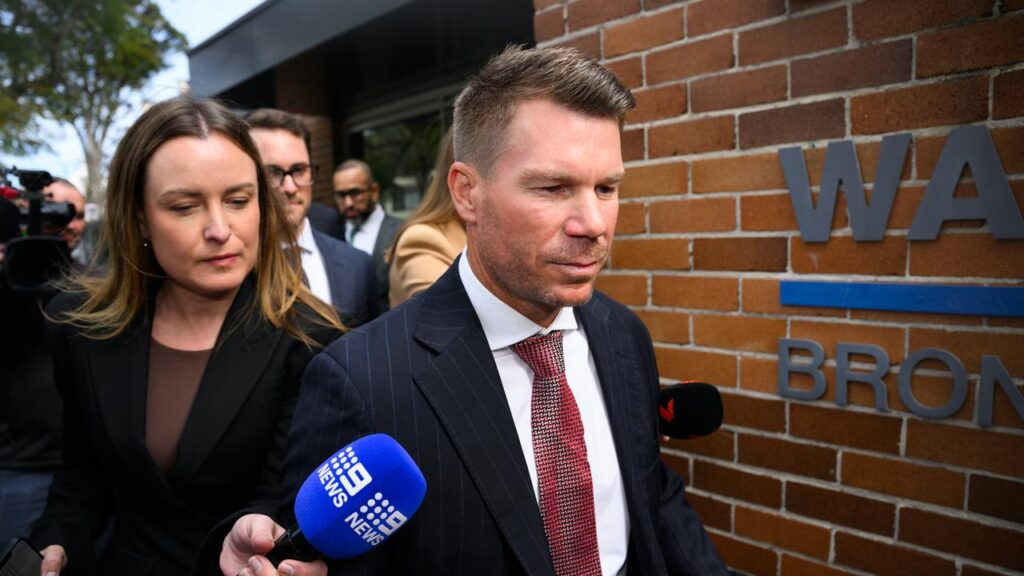 David Warner had several glasses of wine before getting behind the wheel of his car.
