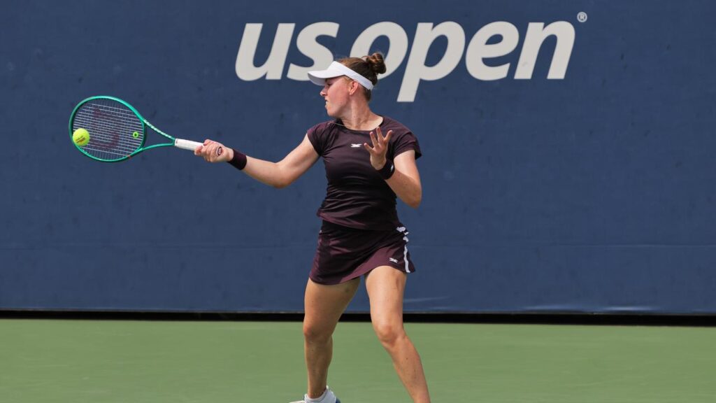 Australia’s Talia Gibson was a first-round victim to Croatia’s Donna Vekic in New York.
