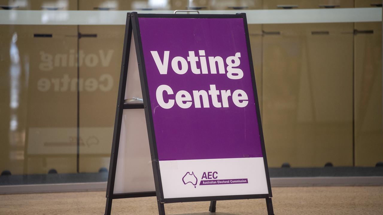 Voting Centre sign