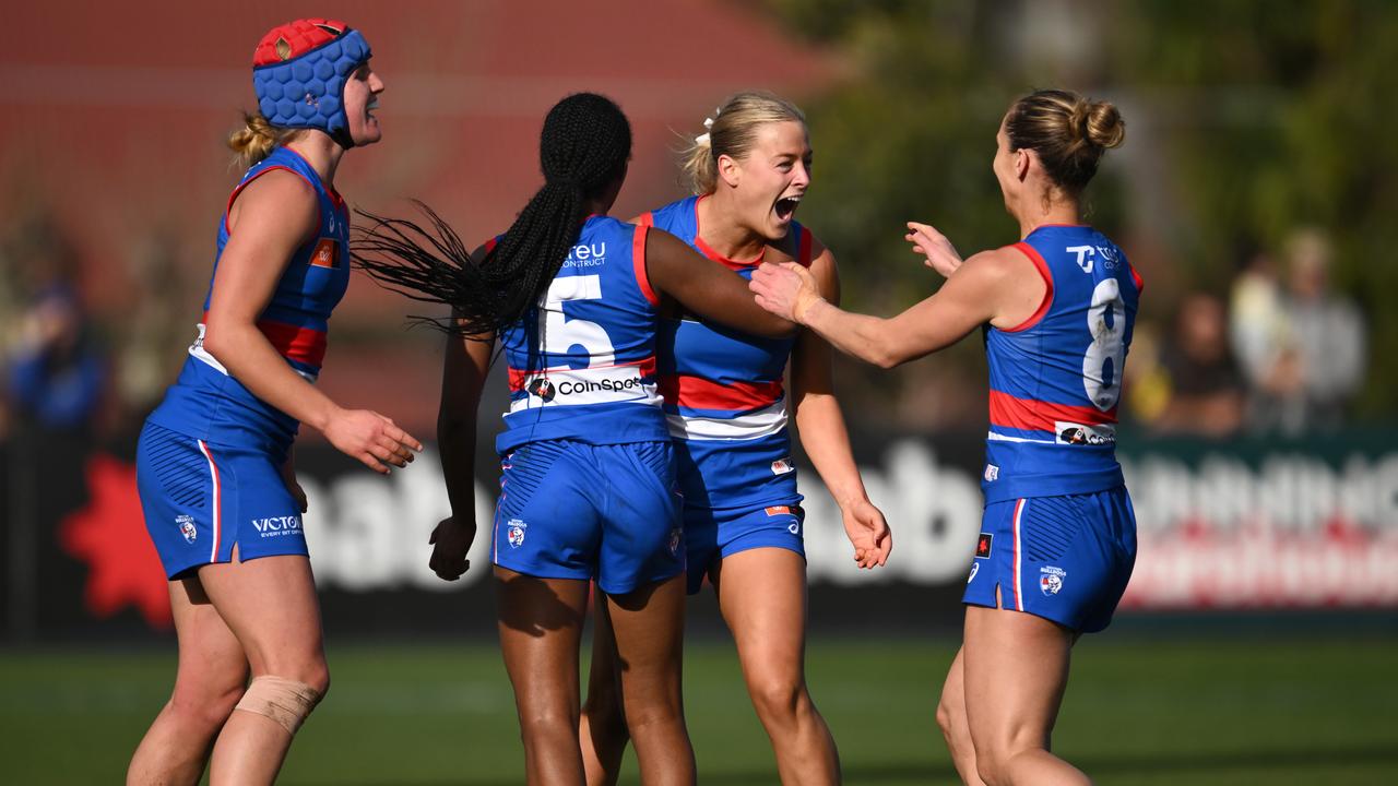 Celebrating Western Bulldogs.