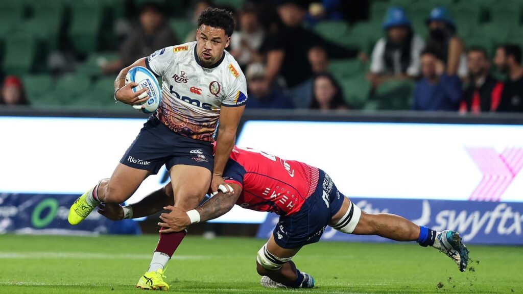 Queensland Reds’ Hunter Paisami (l) made a solid impression for the Wallabies against Japan.
