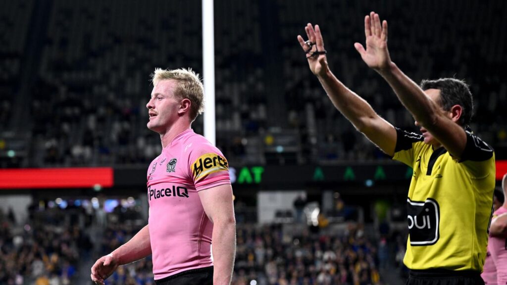 Thomas Jenkins’ sin-bin in round 21 against Parramatta was one of 11 for Penrith this season.
