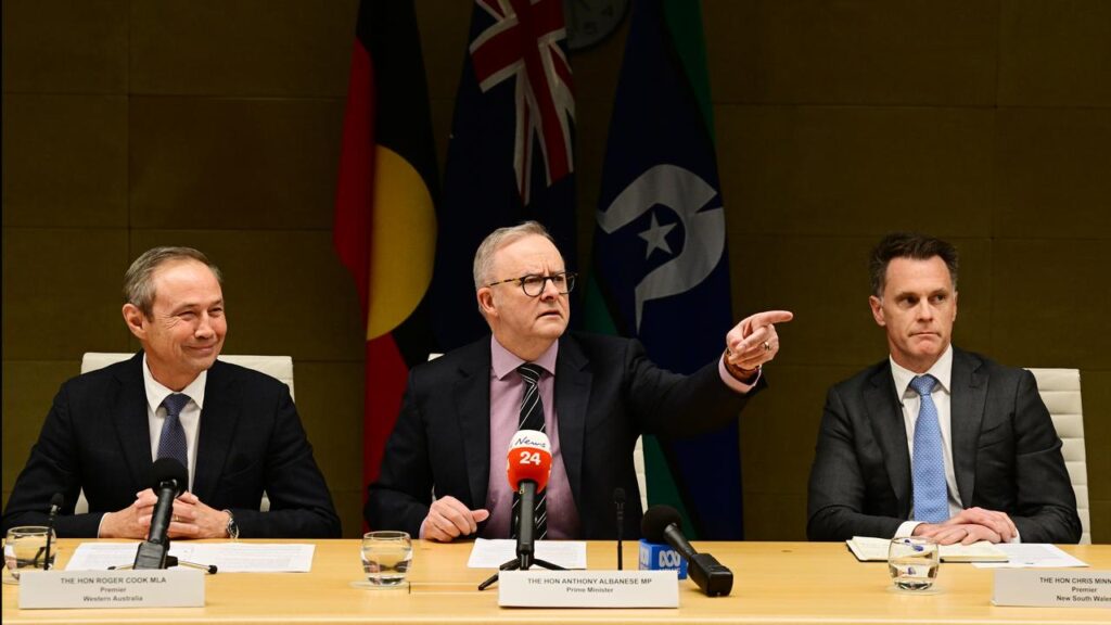 Anthony Albanese is facing pressure on both sides from fellow Labor leaders regarding the GST deal.
