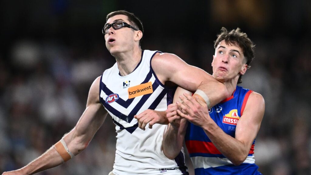 Fremantle veteran Mason Cox (left) has described Geelong’s secret concussion deal as “pretty poor”.
