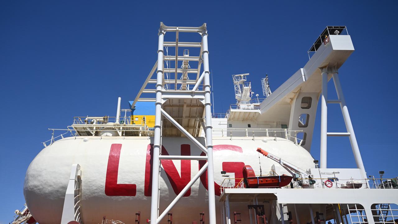A ship carrying LNG gas