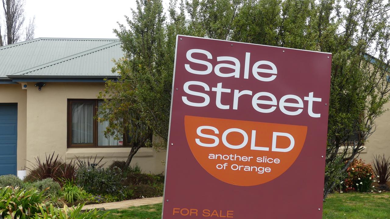 A sold sign is displayed outside a house (file image)