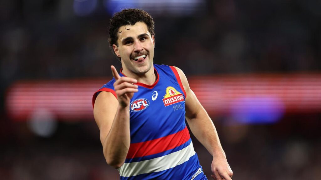 Joel Freijah is finding top form for the Western Bulldogs at the right end of the season.
