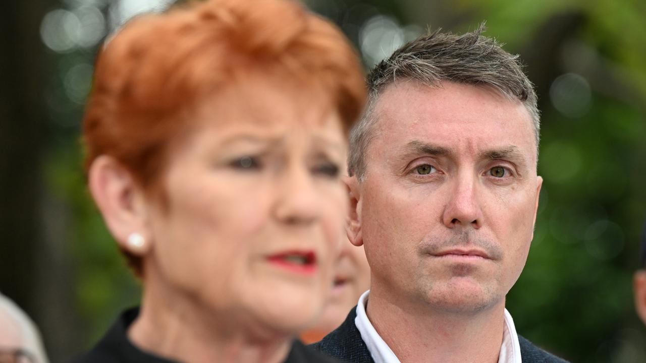 James Ashby (right) and Pauline Hanson (file image)