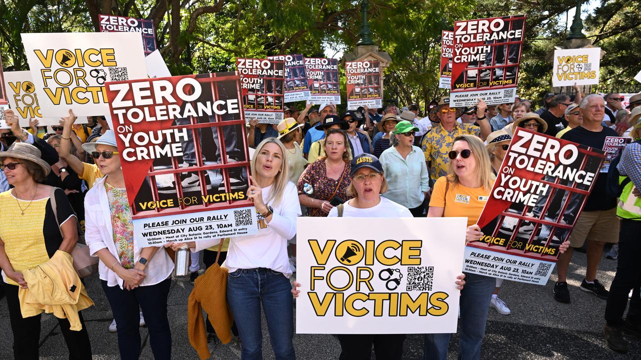 Protesters at a Voice for Victims rally (file image)