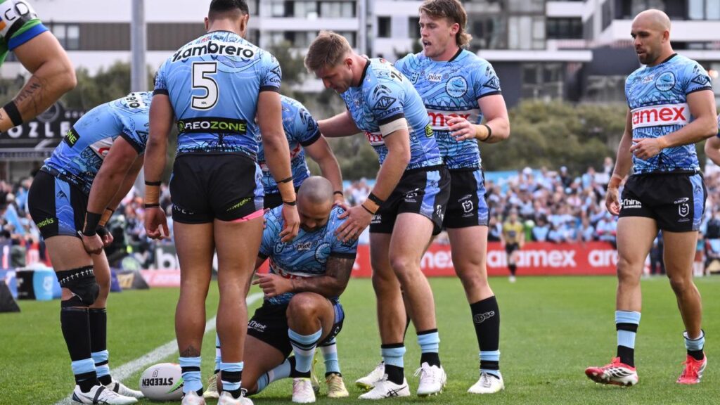 Cronulla’s loss to Canberra was further soured by an injury to playmaker Braydon Trindall.
