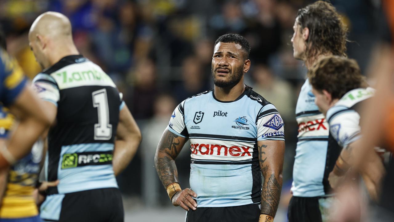 Cronulla players looking maudlin.
